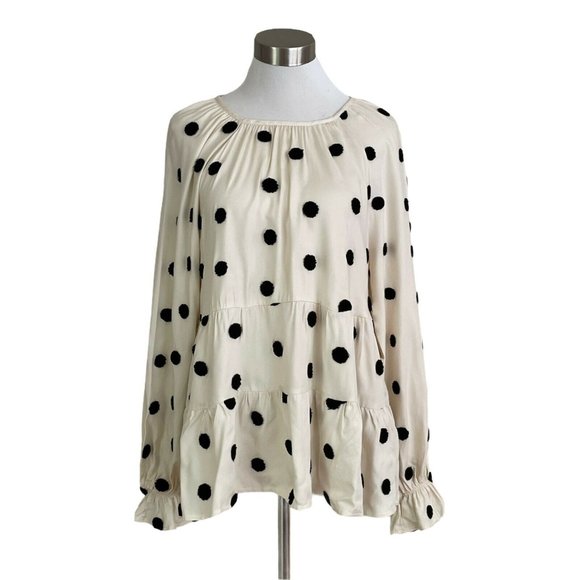 Altar’d State Womens Large Textured Dot Tunic Top - Picture 1 of 5